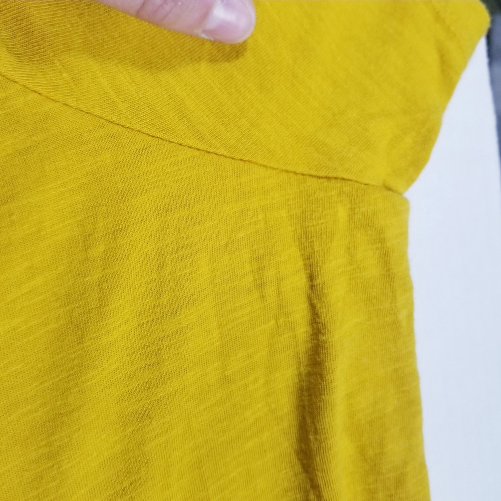 TERRA & SKY MUSTARD YELLOW V-NECK BABYBOLL BLOUSE SIZE 4X - Picture 8 of 11